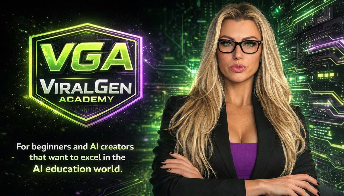 NICKYCOOPERAI's tweet photo. 🟢🟣 ViralGen Academy by FireMama!

Where AI beginners and AI creators come together to level up in this educational space.

This is a community built around:
⚡ Latest AI tools
🧠 Systems that actually work
📡 Real AI news &amp; updates
🎥 Monthly live calls (coming soon) https://t.co/4R4Hr5OWpc