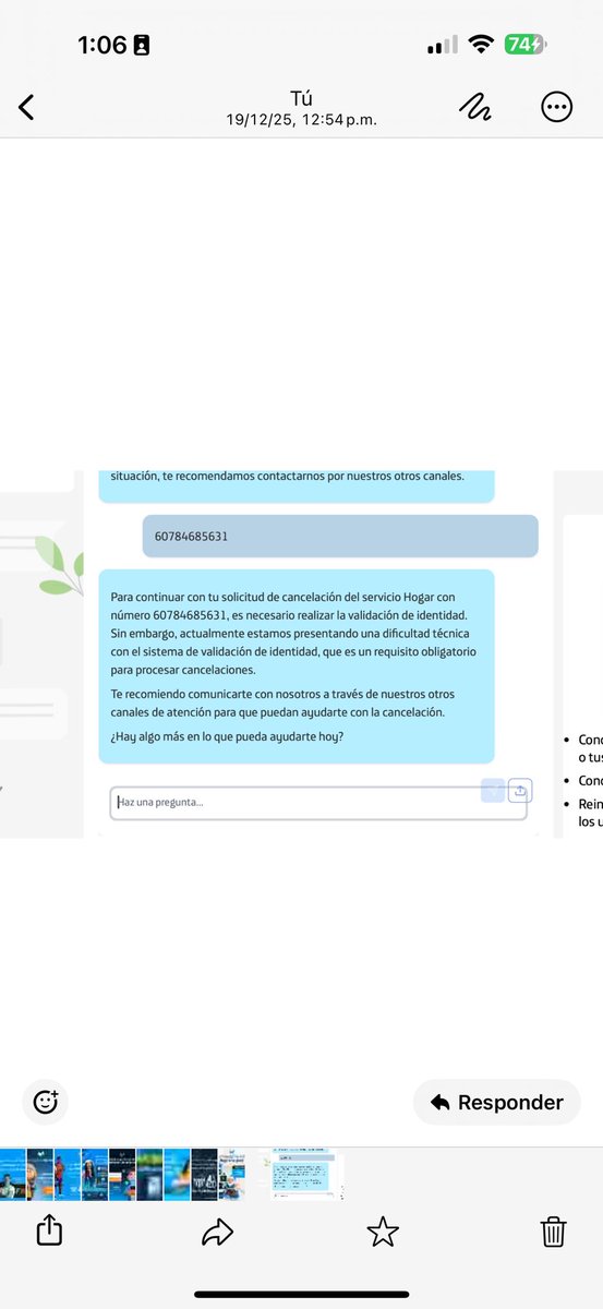 MarMile4's tweet photo. @MovistarCo He intentado por todos los canales (WhatsApp, líneas telefónicas, app y atención virtual) cancelar mis servicios y el sistema me bloquea. No deseo continuar con ningún servicio ni recibir más cobros. De no obtener respuesta, elevaré queja ante la SIC. https://t.co/O7K2SkvOtI
