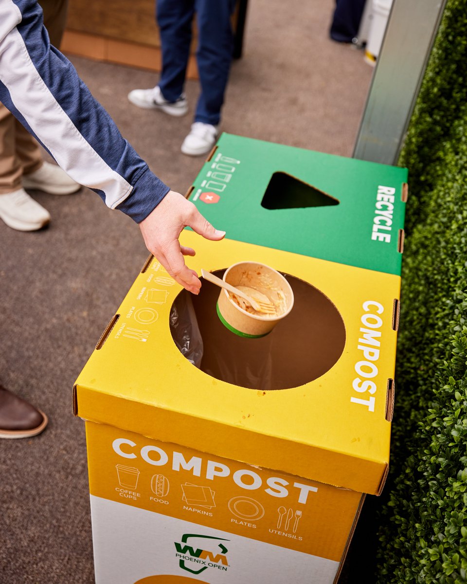 WasteManagement's tweet image. Year XIV.

DID YOU KNOW?

2026 will be the 14th year in a row as the largest zero waste sporting event in North America.

This means all materials are either recycled, composted, donated or turned into energy.

Just another way we're driving sustainability at the @wmphoenixopen.
