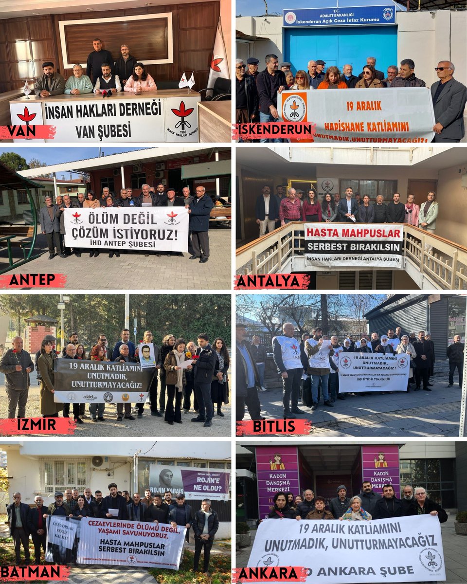 ihdgenelmerkez's tweet photo. Hayata Dönüş Katliamı’nın 25. yılında bir kez daha haykırıyoruz;

19 Aralık Katliamı’nı unutmayacağız, unutturmayacağız.

Hapishanelerde yaşanan tüm hak ihlallerine karşı durmaya, mahpuslar ile dayanışmaya ve mücadelemizi kararlılıkla sürdürmeye devam edeceğiz.

Yaşasın insan hakları mücadelemiz!