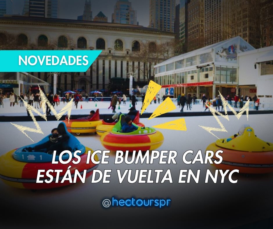 HectoursPR's tweet image. ¿Bumper cars… sobre hielo en NYC? 👀❄️
Sí, los Ice Bumper Cars regresan a Bryant Park.

 New York siempre es un buen plan, sin importar la temporada ✨

📅 Ene 9 – Feb 28
 🎟️ Spoiler: se van rápido
 📍 Bryant Park

¿Te montarías o eres team mirar con chocolate caliente? ☕❄️