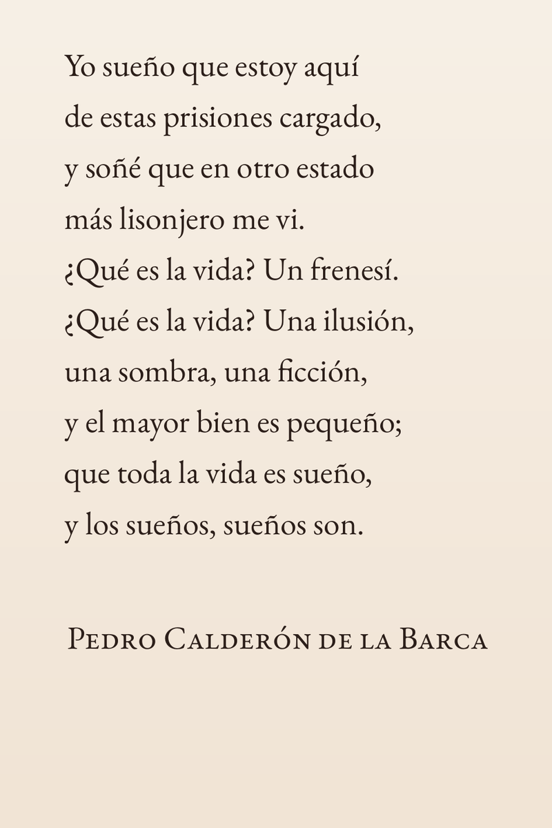 XMihura's tweet image. Y lo de Calderón de la Barca qué fue? El tío va y en 1635 (!!!) suelta el mayor BANGER de le historia de la literatura universal cerrando el estadio para siempre

nah, la auténtica 🐐