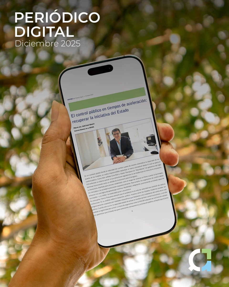 📲 Ya podés leer la edición de diciembre del Periódico Digital

✔️ Editorial de <a href="/jlgiusti/">Jose Luis Giusti</a>.
🔎 Acciones para el fortalecimiento del control
✅ Participación ciudadana y control de la gestión en América Latina

👉🏼 agcba.gov.ar/web/doc/period…