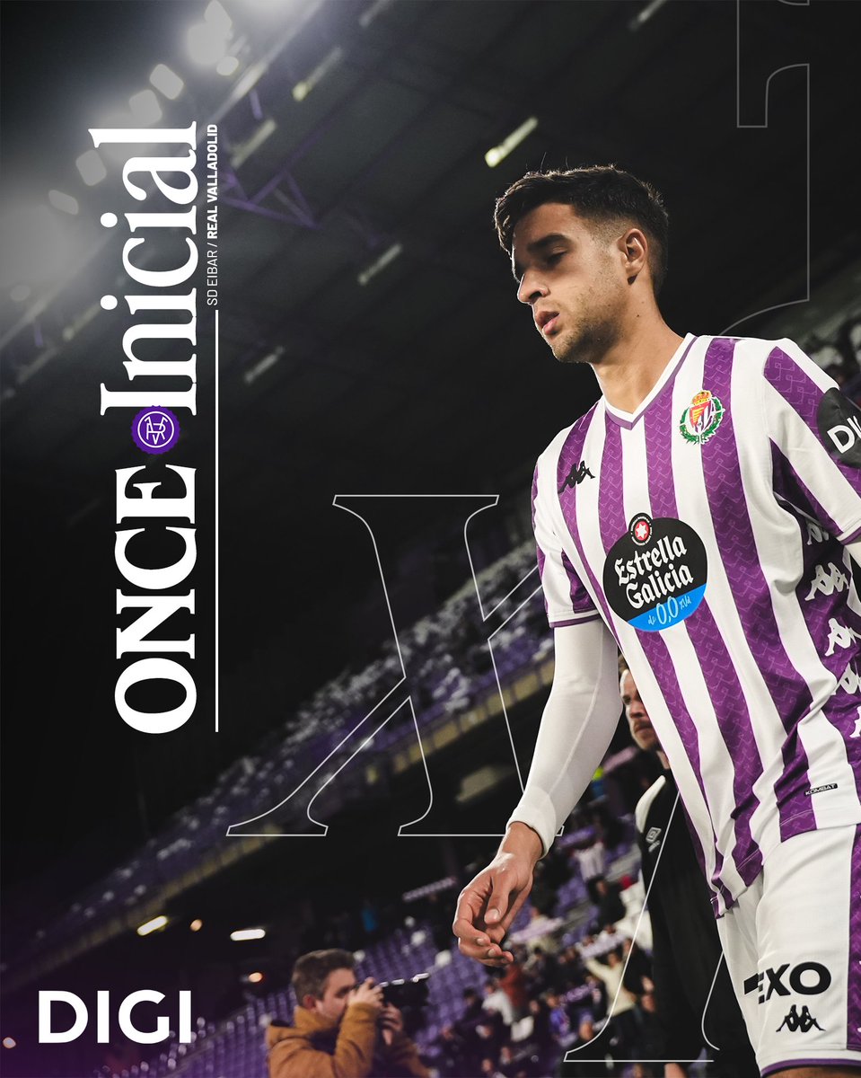 realvalladolid's tweet photo. ONCE ▪ 1️⃣1️⃣
Los que saldrán de inicio en este #EibarRealValladolid https://t.co/cOHkXmunYm