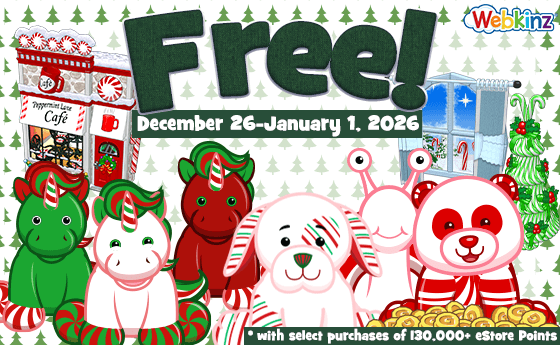 ganzestore's tweet photo. Choose a FREE #CandyCaneDay or #Winter gift with select purchases of 130,000 eStore Points or more until January 1, 2026! https://t.co/soM20co2ha
#Webkinz #Classic @webkinz https://t.co/mVxxl0OFYG