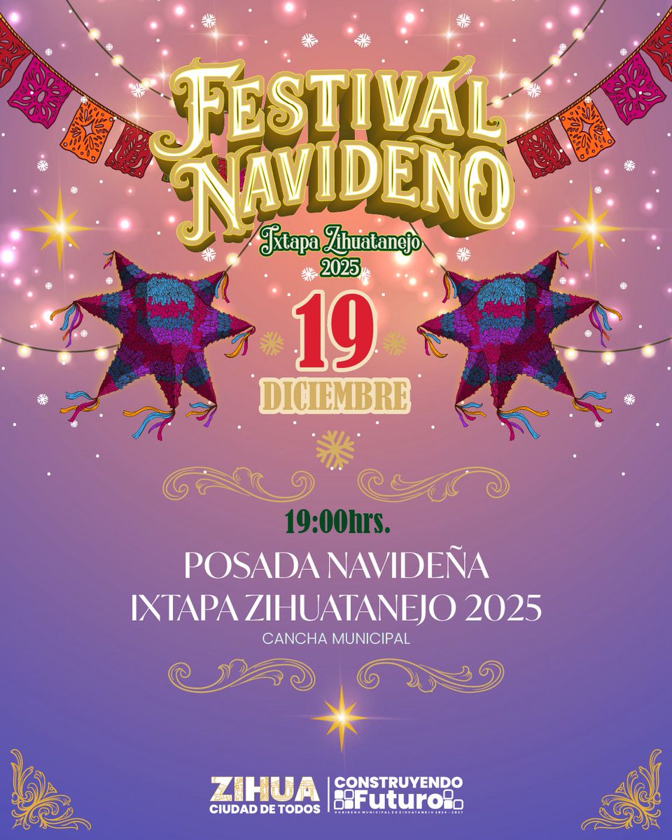#Zihuatanejo | 🎁 🌊✨🎄 Esta tarde en el Festival Navideño 2025 🪅🎅🏼🌺 ✨🎄