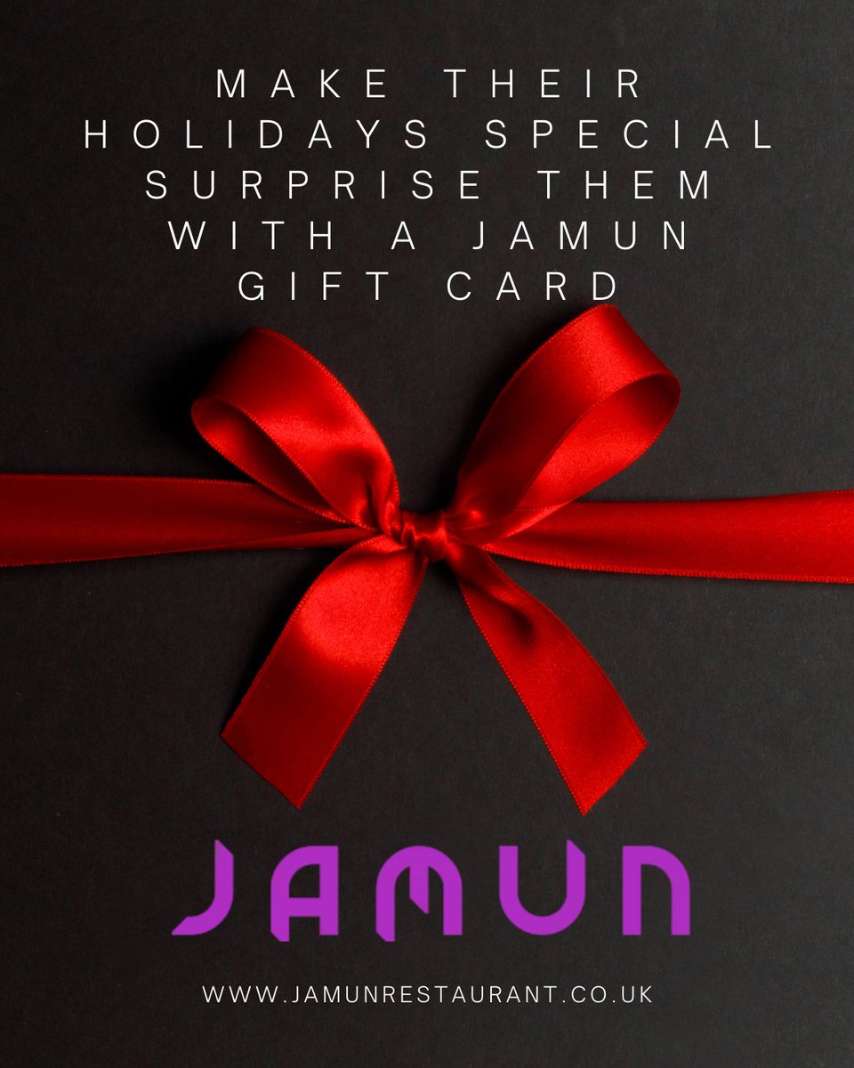 ✨ Give the Gift of Love, One Bite at a Time ❤️

This holiday/season, go beyond generic gifts—give moments. 🎁 
How to give? It’s easy!
1️⃣ Visit: jamunrestaurant.co.uk
2️⃣ Select Gift Card
3️⃣ That’s it!

#JamunGiftCard #LoveInTheDetails #GiveTheGiftOfJoy