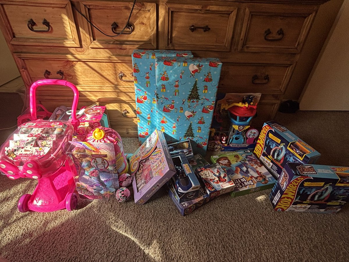 It’s beginning to pile up haha still got about 30 toys coming today and deliveries coming every day until the 23rd! 

Now to just get the last $450 so we can finish everything for these families 🫶🏻🫶🏻 

Mint from our NFTs to help us give back to the kiddos! 
Links in the comments!