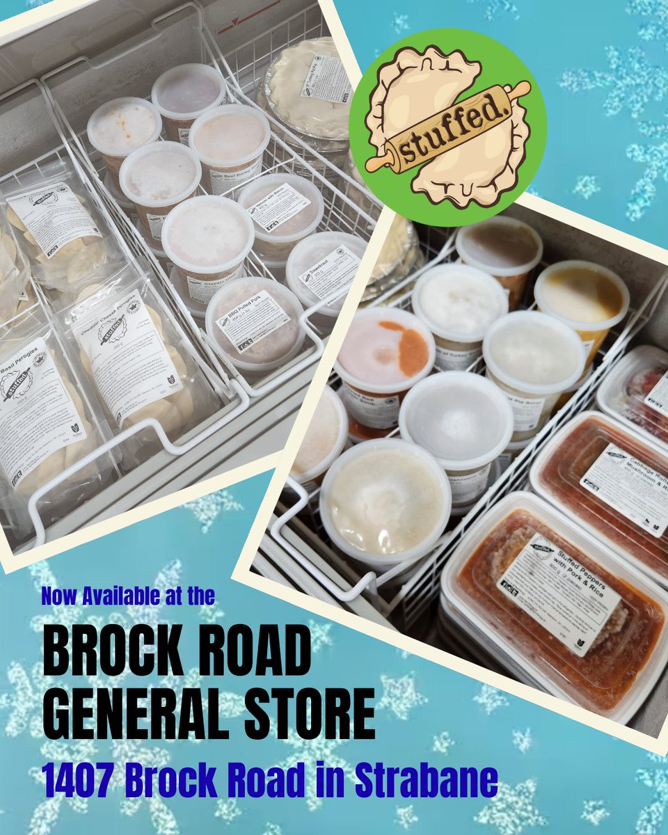 TeamPerogy's tweet image. Exciting News! A selection of Frozen Prepared Foods from stuffed. are now available at the Brock Road General Store!

This partnership allows us to provide our delicious menu to a wider range of customers on a daily basis.

1407 Brock Road, Dundas (in Strabane near Safari Road)