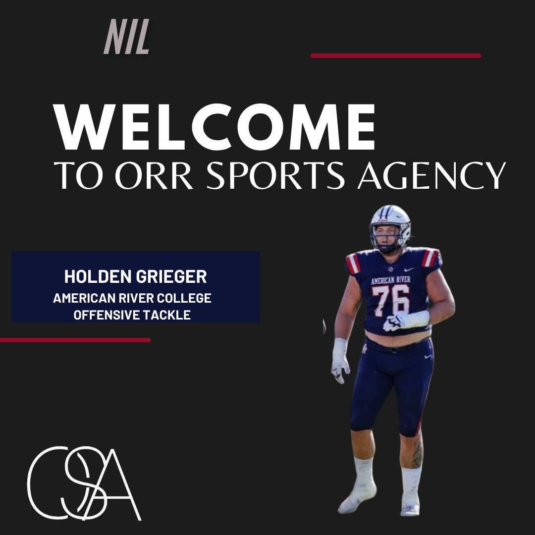 Want to welcome <a href="/ARCBeaverBall/">American River College Football</a> Offensive Tackle <a href="/HoldenGrieger1/">Holden Grieger</a> to the <a href="/OrrSportsAgency/">Orr Sports Agency</a> Family!

The 6'7" 325 Redshirt Freshman will be looking to bring his size and physicality to a bigger stage in 2026!
