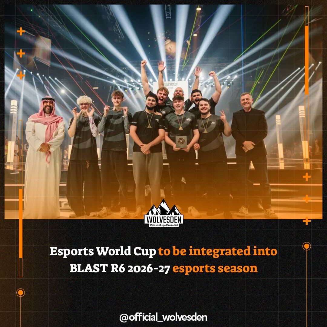 Esports World Cup to be integrated into BLAST R6 2026-27 esports season

Ubisoft confirmed the integration of the Esports World Cup into the BLAST R6 2026-27 esports season. The winner of the upcoming Rainbow Six SiegeXEsports World Cup will qualify for the Six Invitational 2027.