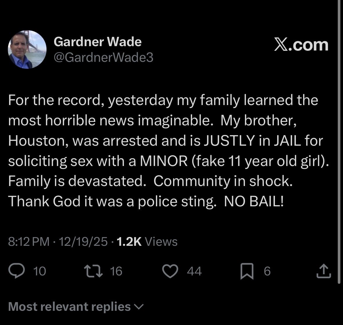 So do <a href="/RealDrJaneRuby/">DR JANE RUBY™️</a> and <a href="/annvandersteel/">Ann Vandersteel™️</a> support the MMTLP Army sexual predators running their own Epstein-style child sex ring? Houston Wade is just another high profile MMTLP pumper exposed for crimes against children. 🤮