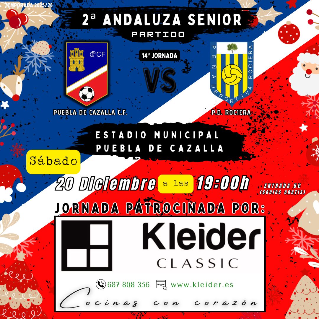 🏟️ Último partido del año⚽

Último partido del año antes de Navidad en nuestro campo.

Convivencia navideña al finalizar el partido con todos los jugadores y miembros del club.

¡Os esperamos para vivir una gran jornada de fútbol, unión y Navidad! ⚽🎅