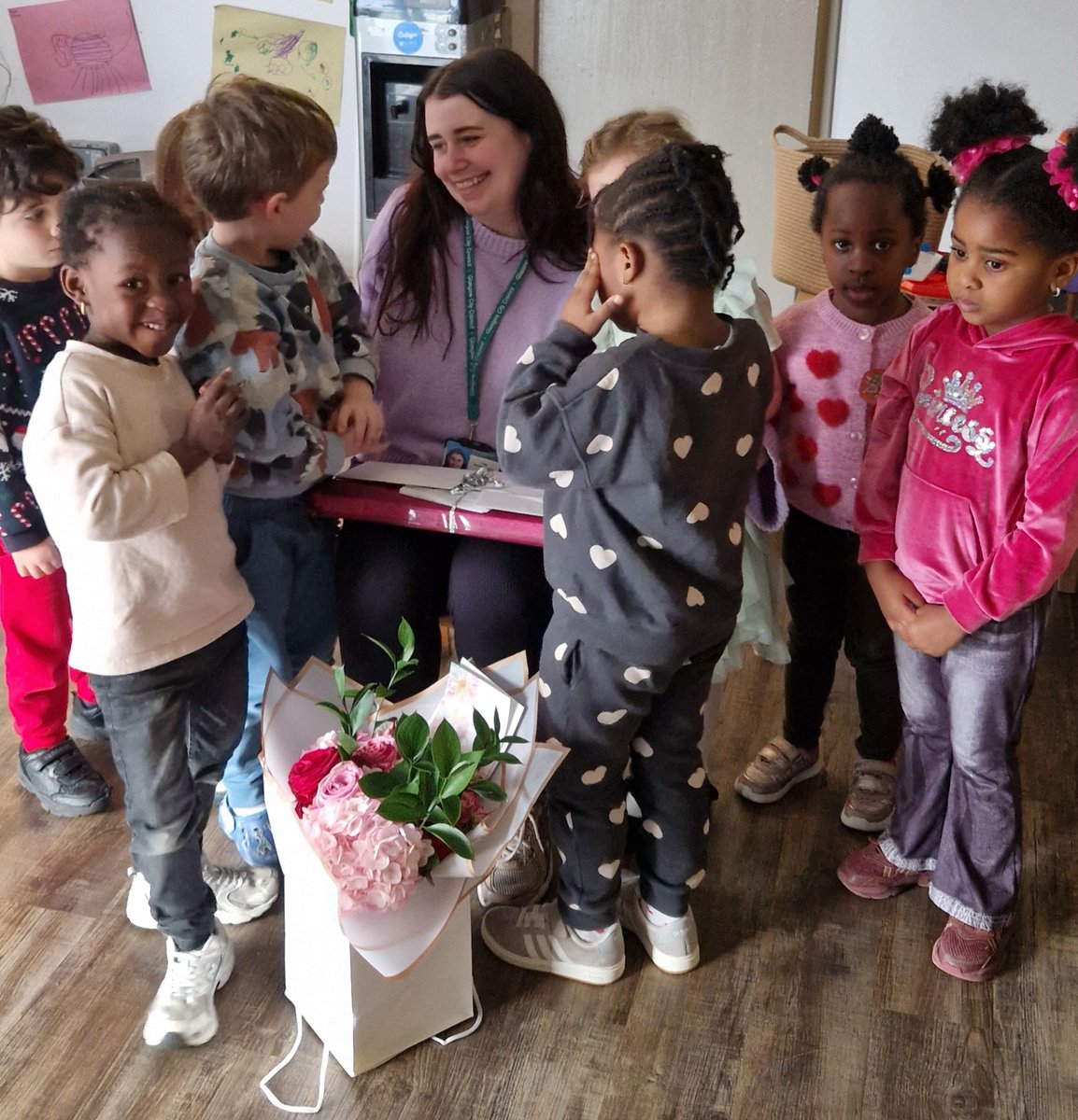 ParkMaryhill's tweet photo. The children and staff said an emotional goodbye to Lisa our lovely clerical today. She is moving on to pastures new. We all wish her well in her new post. Good luck Lisa. 🤗 https://t.co/0sxw6ZrkWZ