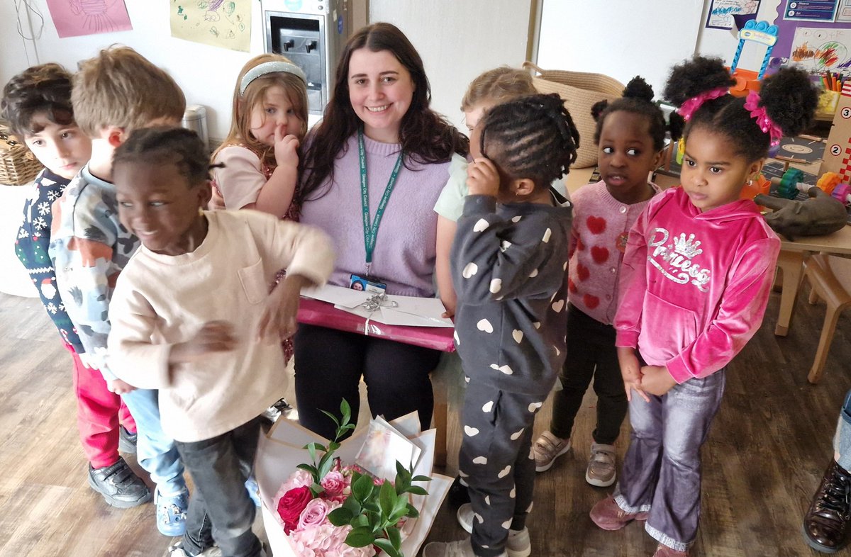 ParkMaryhill's tweet photo. The children and staff said an emotional goodbye to Lisa our lovely clerical today. She is moving on to pastures new. We all wish her well in her new post. Good luck Lisa. 🤗 https://t.co/0sxw6ZrkWZ