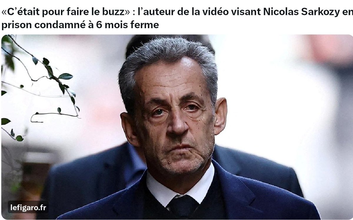 Bob30031583's tweet image. 6 mois de taule pour une vidéo, trois semaines pour association de malfaiteurs. Effectivement la justice est laxiste 🤔