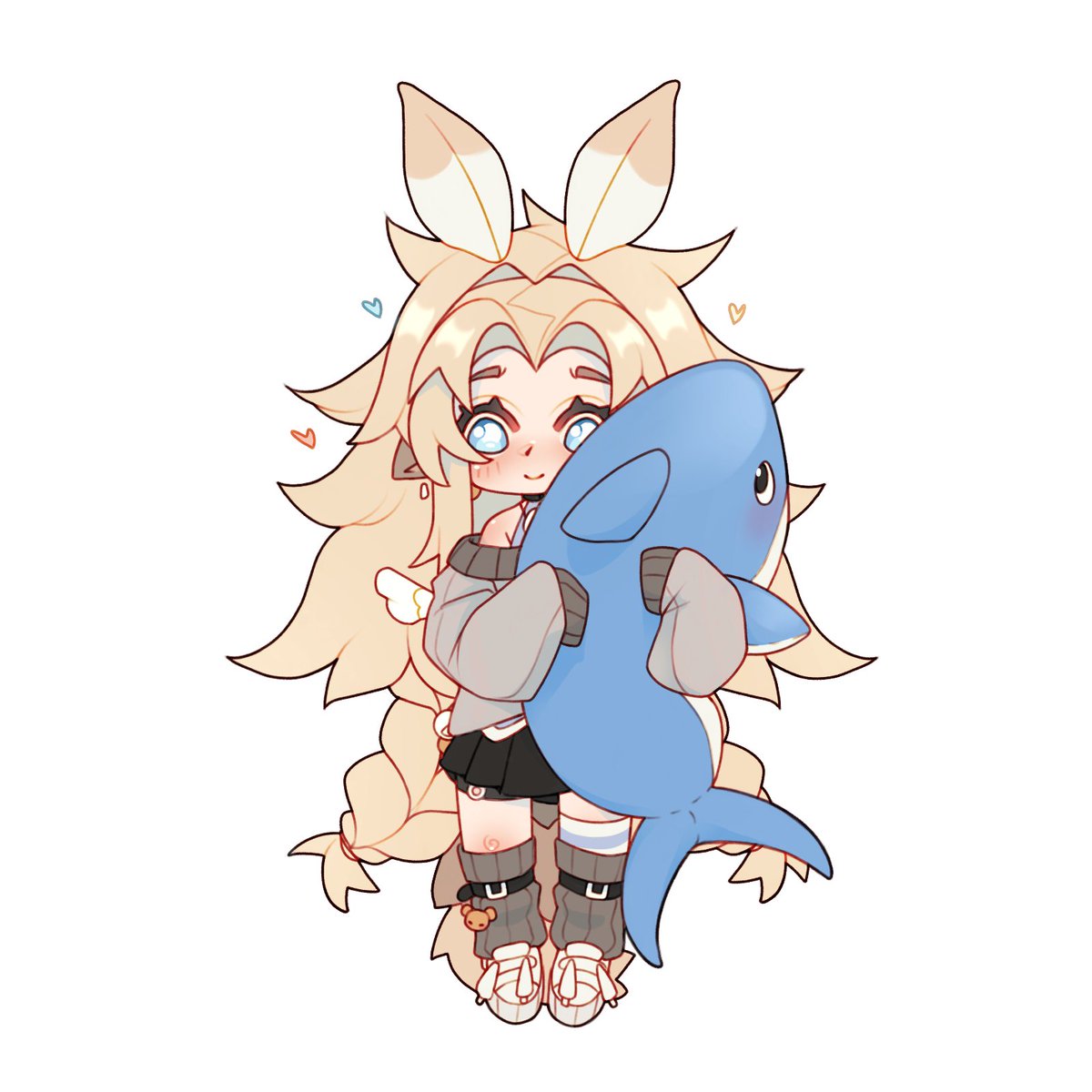 Lil moffi loves her blahaj <3