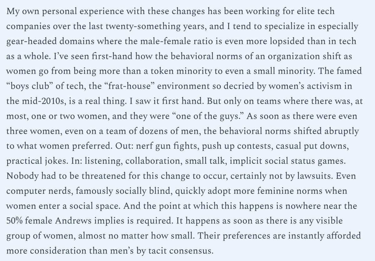 kitten_beloved's tweet image. There's a preference cascade towards feminine social norms that occurs when a third woman enters a space, regardless of the number of men

Calling this phenomenon the Three Female Body Problem, h/t @FrogHarmless