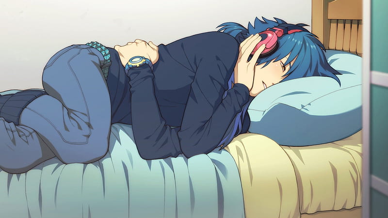 vera_lost's tweet photo. My earphones broke so I gotta live my Aoba sexily lying on bed fantasy again with my headphones https://t.co/jcWT45YFwD