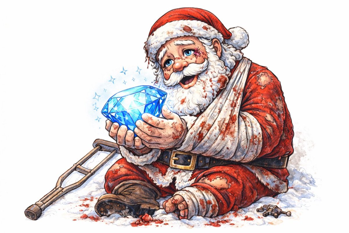 SANTAOUT2025's tweet photo. Yes my friends, while Santa was OUT, he found THE  gem and brought it to all of you who never stopped believing 🫶🚀 https://t.co/Yeh2JzPQX9
