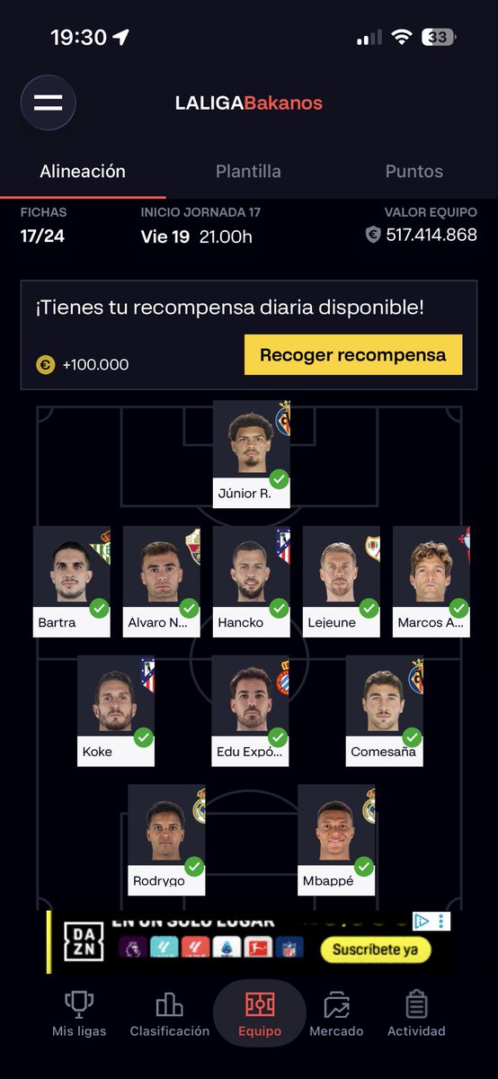 _muchotexto_'s tweet photo. @DudasFootball hola, cambiarías algo? en el banquillo tengo a sancet, marc aguado, buchanan y balde https://t.co/jJJvSPTJYc