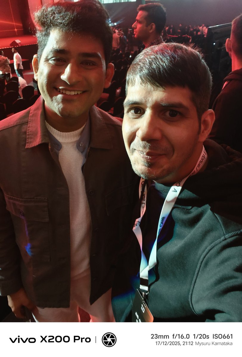 KaizaadUnbiased's tweet photo. ✨ Bangalore. #OnePlus15R launch. Energy through the roof.
But the real highlight? Meeting Yash RJ aka @TheReal_YRJ from the OnePlus Community.
I’ve followed his journey online, seen his passion for tech and the way he uplifts conversations. Finally meeting him in person was something else entirely. His insights, his vibe, his sheer enthusiasm for the community… it reminded me why these events matter beyond the product reveals.
The OnePlus Community isn’t just about devices it’s about people like Yash who make it feel alive, authentic, and worth showing up for. Every conversation we had was a reminder that tech is best experienced together, with voices that care and challenge and inspire.
Walking out of the launch, I wasn’t just excited about the #OnePlus15R. I was grateful for the connections that made this journey unforgettable. Meeting Yash was absolutely worth it. 💯
Here’s to more launches, more conversations, and more community moments that remind us why we #NeverSettle.
Shot On #VivoX200Pro #OnePlus #OnePlus15R #OnePlusPadGo2 #LaunchEvent