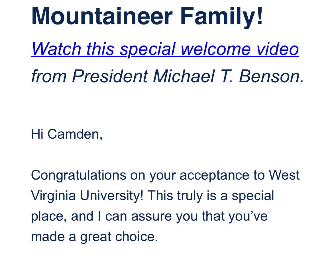 KelloggTrisha's tweet image. Our dude @KelloggCamden got accepted to WVU! He’s 1 for 1 as he wants to keep learning from @CoachKellogg12 and will be a manager/practice guy as he continues his journey to study to become a women’s basketball coach! Coaching women’s hoops has been his passion since birth! 💪💪