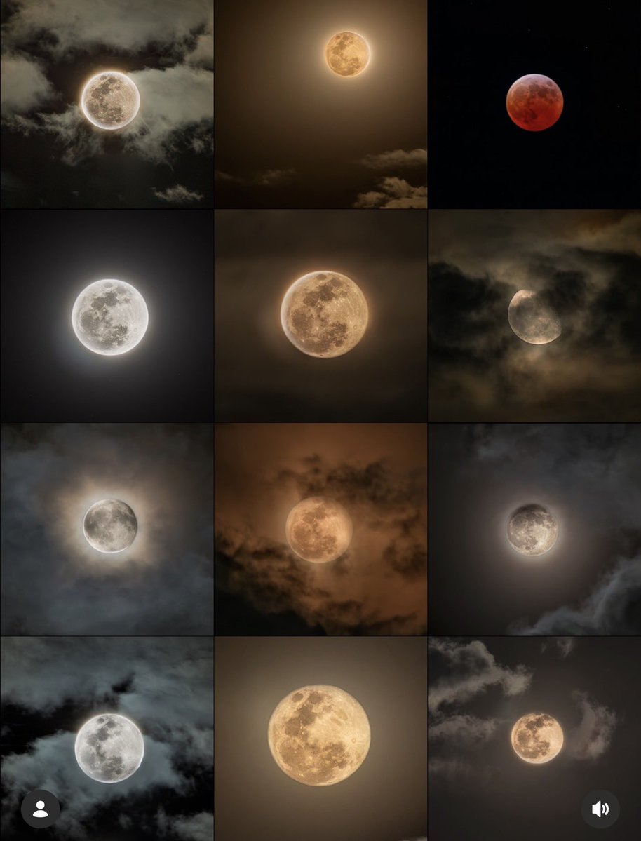 M1ONLOVER's tweet image. All full moons of 2025