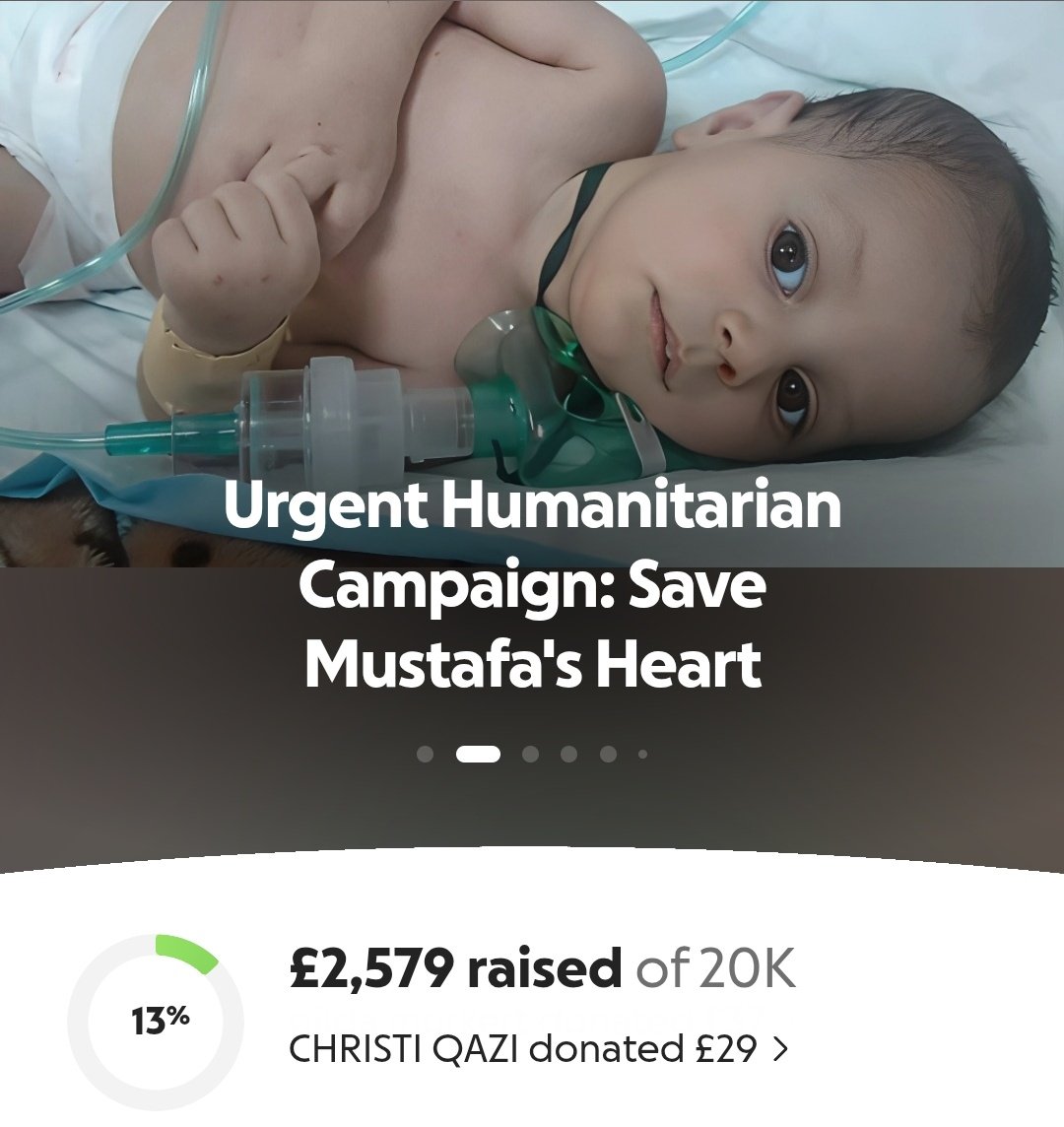 YemenReliefYou's tweet image. It is very sad that donations have stopped.
Only £2,579 has been raised out of £20K
It is heartbreaking to ignore the plea of little Mustafa,
who urgently needs open-heart surgery to save his life 
Please donate and share this message so others can see it
gofund.me/9b0a712d7