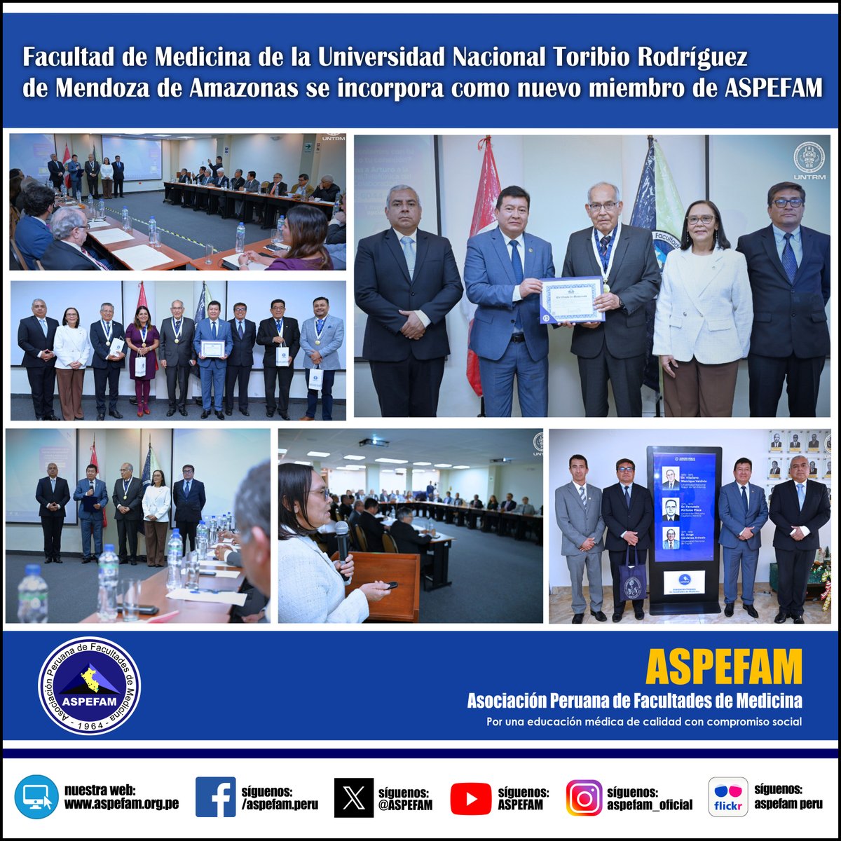 ASPEFAM's tweet image. ✅ Facultad de Medicina de la Universidad Nacional Toribio Rodríguez de Mendoza de Amazonas se incorpora como nuevo miembro de ASPEFAM
➡️ Ver artículo: goo.su/pUXSor
➡️ Ver fotos: flic.kr/s/aHBqjCEqdJ
➡️ Noticias: aspefam.org.pe/prensa.htm
#ASPEFAM #EducacionMedica