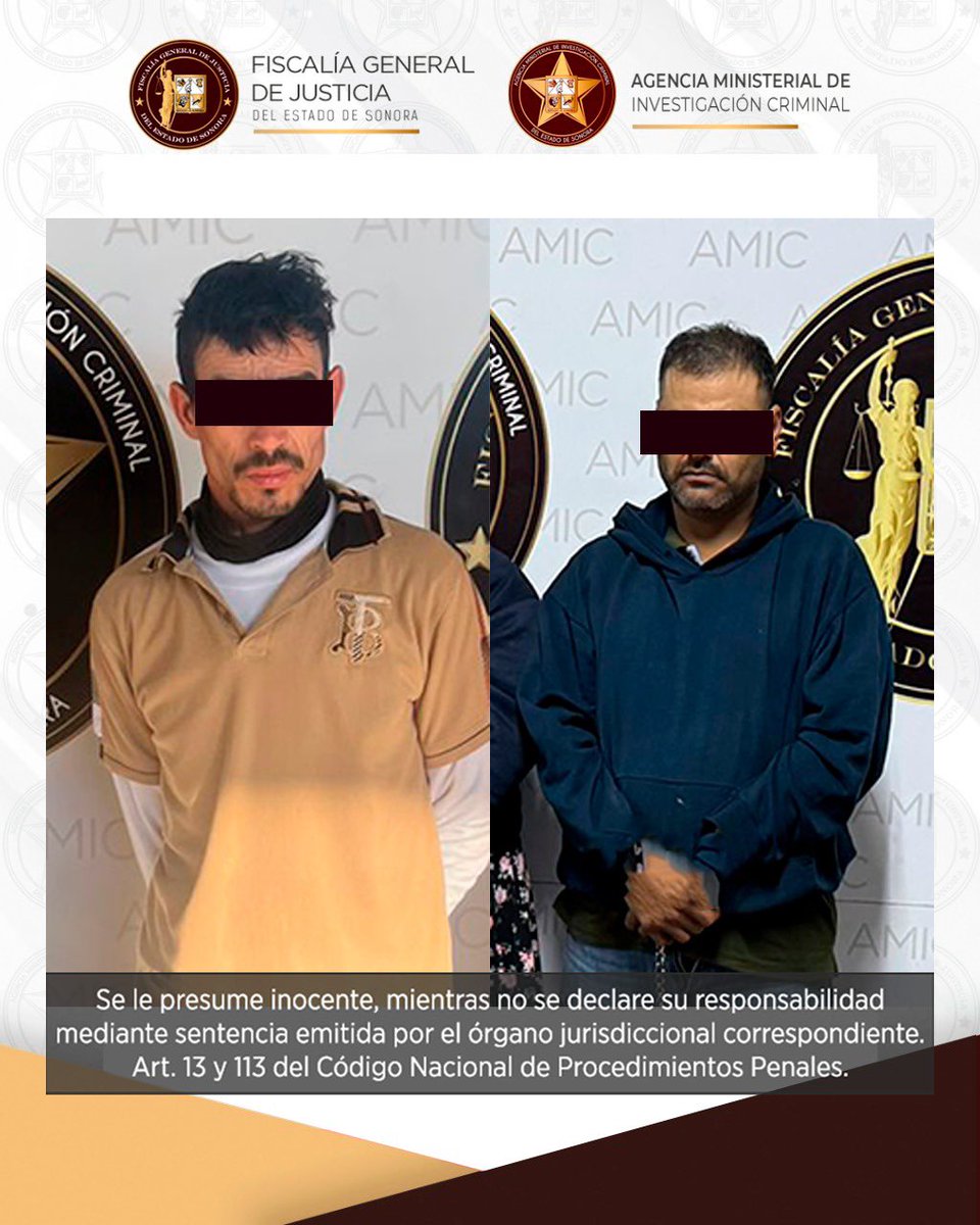 🚨 DESARTICULAN CÉLULA CRIMINAL EN HERMOSILLO 🚨

La Fiscalía de Sonora logró la captura de una célula delictiva ligada a homicidios de alto impacto, entre ellos el asesinato de un custodio del CERESO 1.

Gracias a trabajos de inteligencia de la AMIC, se identificó una estructura