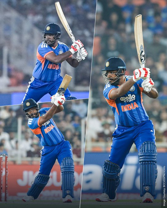 It’s been 8 T20I innings since Prince Pubhman Pill hit a six 😂 Sanju took just 4 balls today to beat GG’s boy’s six tally in last 8 innings. Don’t forget — Sanju also went past Gill’s ‘deserving 3 innings’ total in this series in just ONE knock. 
#SanjuSamson #INDvSA