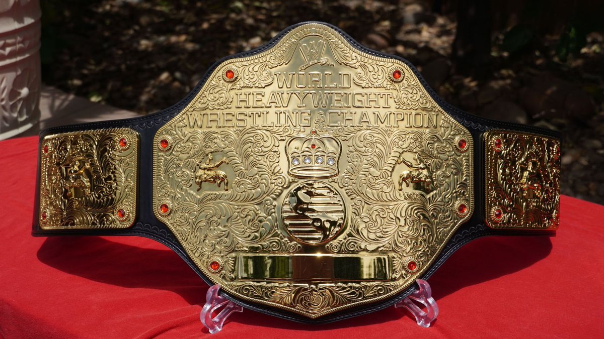 AllDAYZ77's tweet image. Be honest: who’s the first wrestler you think of when you see this title belt?
