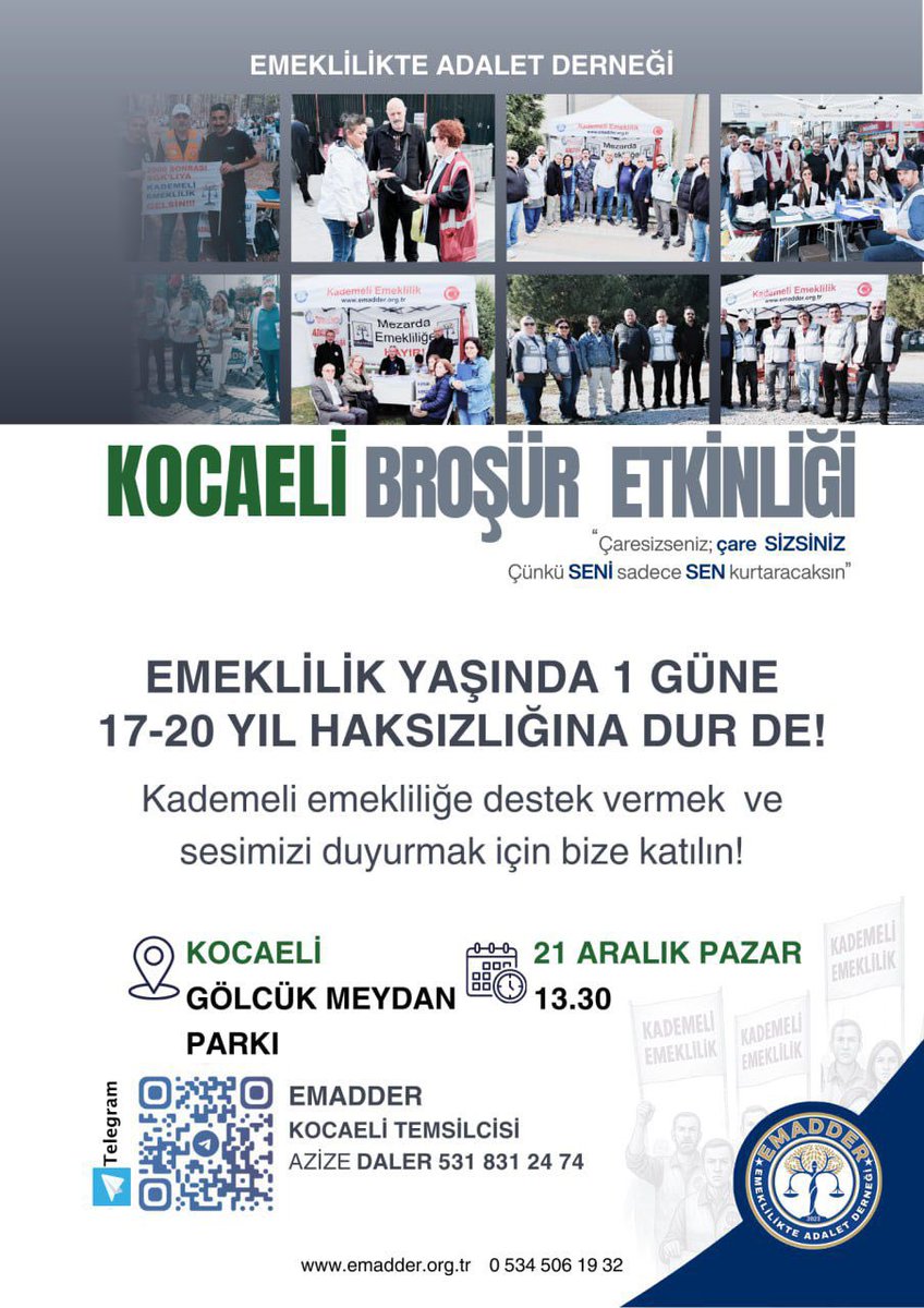 Yapılan haksızlığı anlamsızlığı adaletsizliği görünce insan içtiğimiz su dan bile tat alamaz olduk
🍀 
1 güne evet yine 17-20 sene 

<a href="/EmadDernegi/">EMEKLİLİKTE ADALET DERNEĞİ ⚖️</a>
#ArtıkKademeGelsin