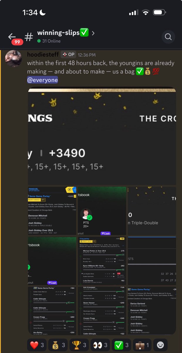 WhyNotUs__'s tweet photo. Back Like We Never MF Left 😤🤯

LAST TWO DAYS BEEN A BANGER‼️‼️

Make sure to tap into our Free Discord so you never miss a play🤩
⬇️⬇️
[https://t.co/cYiIYnYRjI] https://t.co/v3Vjc8f1Nn