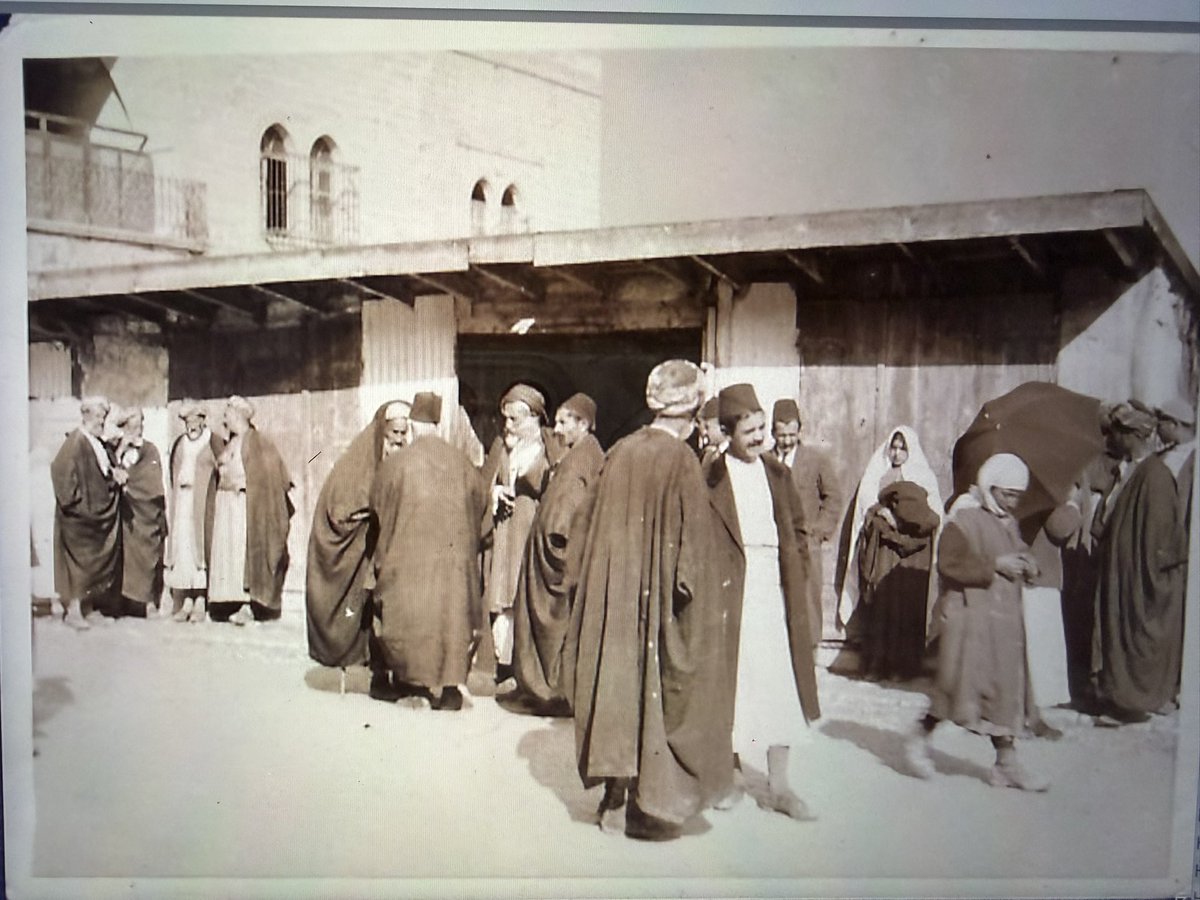My grandfather loved to collect pictures of Falesteen. الله يرحمه 
I am helping to catalogue some of his files.

This picture is titled “A street in Beit Lehem (Bethlehem) in 1920”