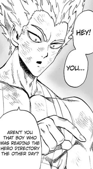 "Hey! You... Aren't you that boy who was reading the hero directory the other day?"

#ワンパンマン #OnePunchMan