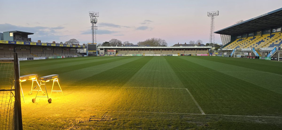 Vert-drained and cut today,
 preparations underway for Boxing Day ⚽️💛💙