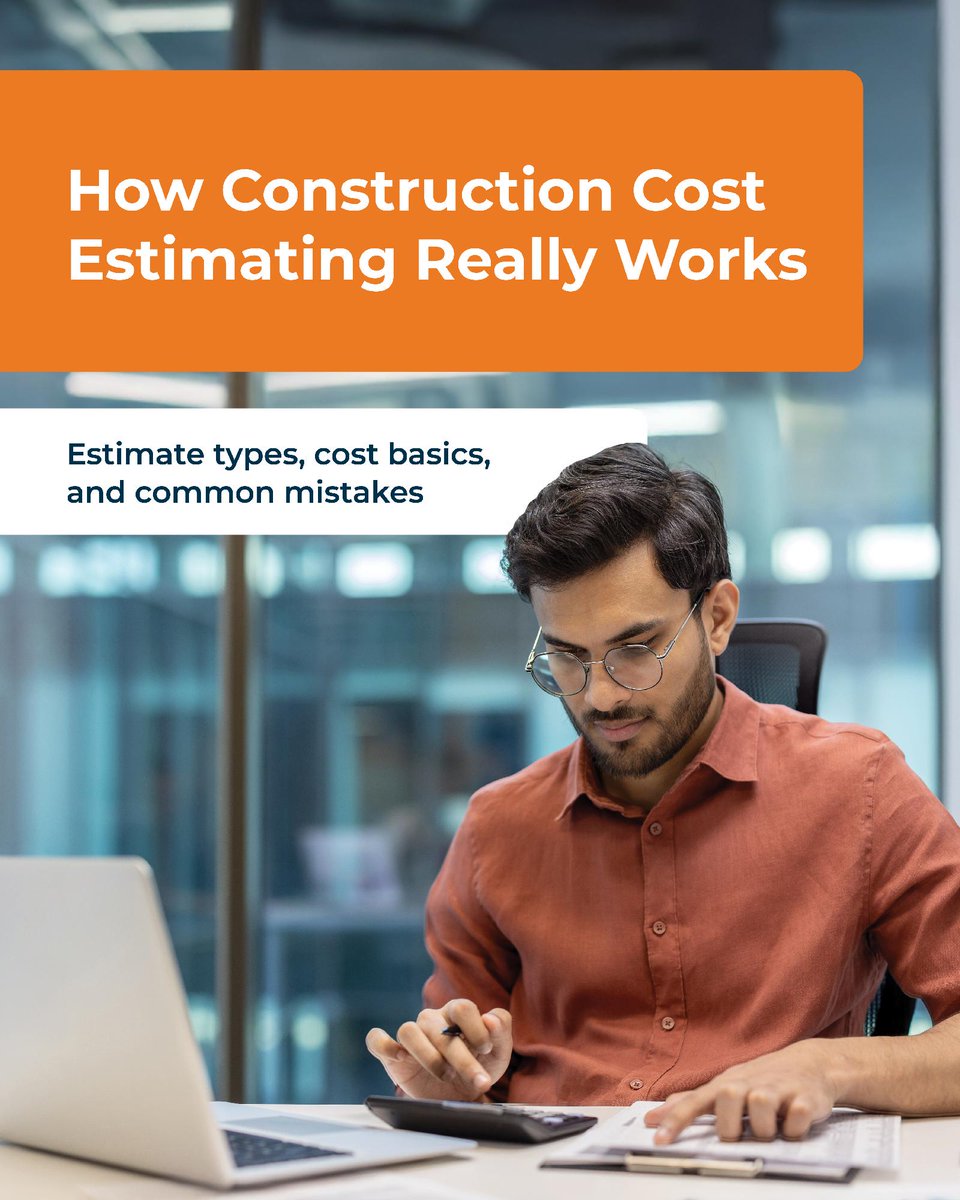 ConstructConnx's tweet image. Construction cost estimating isn’t guesswork.
This guide covers:
 
• Estimate types
 
• Cost calculation basics
 
• Common mistakes
 
• How software speeds up takeoffs

Read more:
bit.ly/4aXLSSZ

#constructionstartshere #estimating
