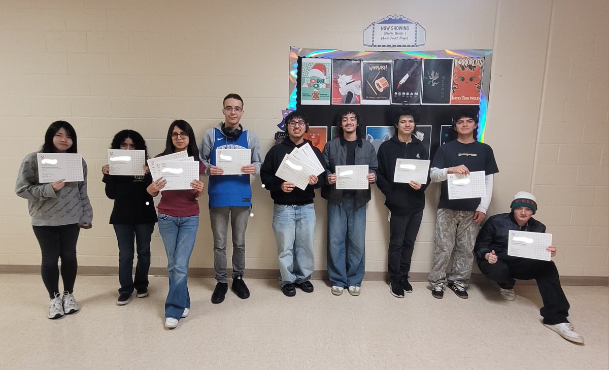 WHS_Animation's tweet photo. Our Animation and Design Warriors are Adobe Certified Professionals! :D 
Great way to start the holidays!
#NISDsuperiorCTE #adobecertified #creativecloud #photoshop #illustrator @NISDWarren https://t.co/4efOvvVu7M