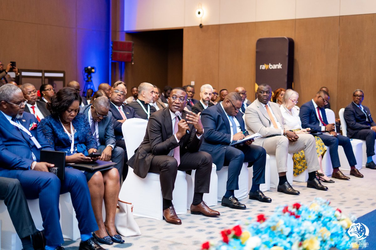 AmChamRdc's tweet photo. Honorés par la prés de SE @SuminwaJudith  et de plusieurs membres du gov à la journée de réflexion sr l’amélioration du climat des affaires en RDC ds un contexte de rapprochement économique entre la RDC et les USA avec la signature des accords politiques et écon par les 2 pays. https://t.co/6EdC0s4Gxy