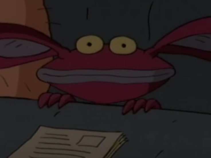 dailyickis's tweet image. today's ickis: looks like a frog &amp;lt;3