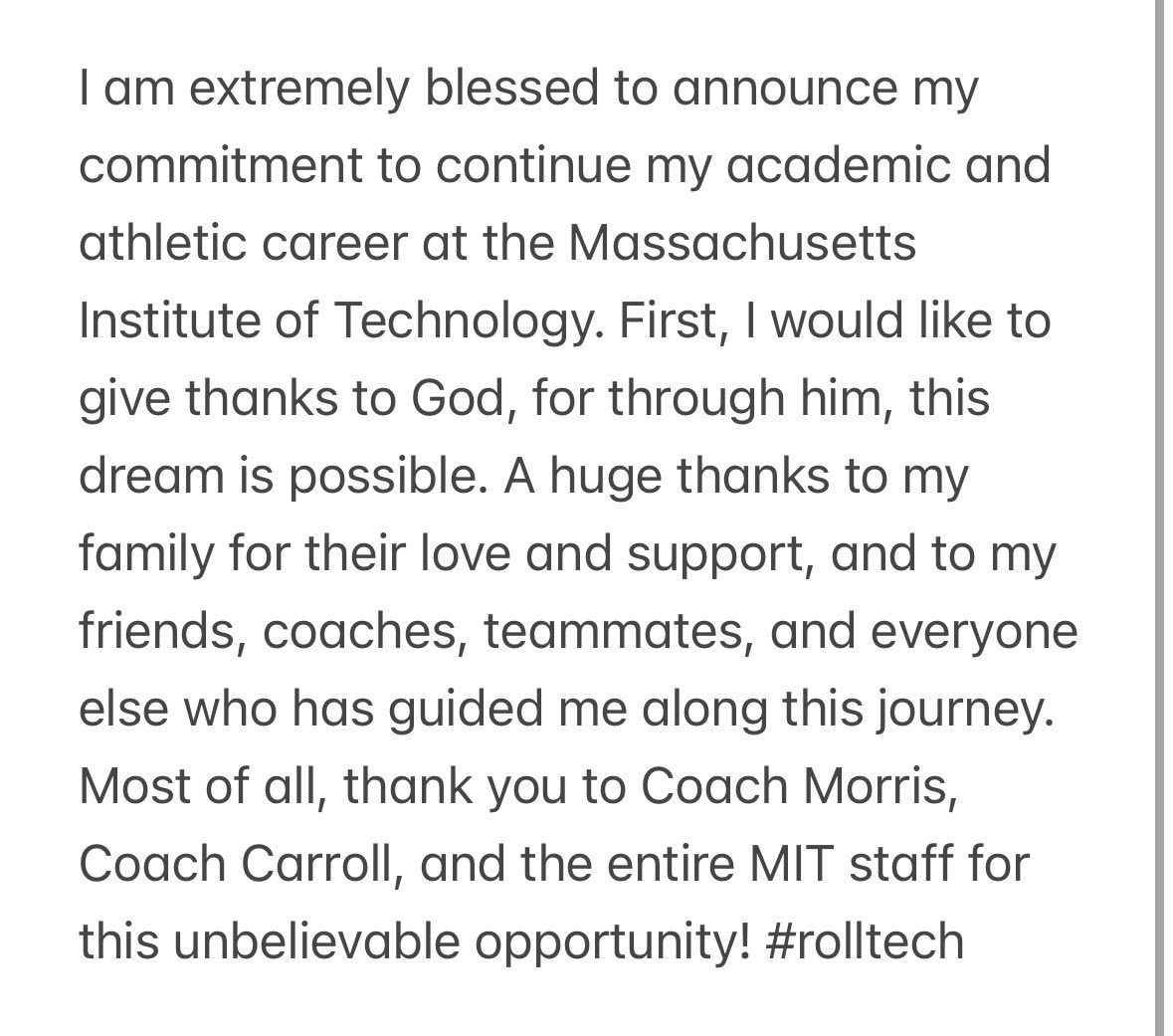 MalachiWobrock's tweet photo. Committed! MIT ‘30 #rolltech https://t.co/ObrjNdXrF6