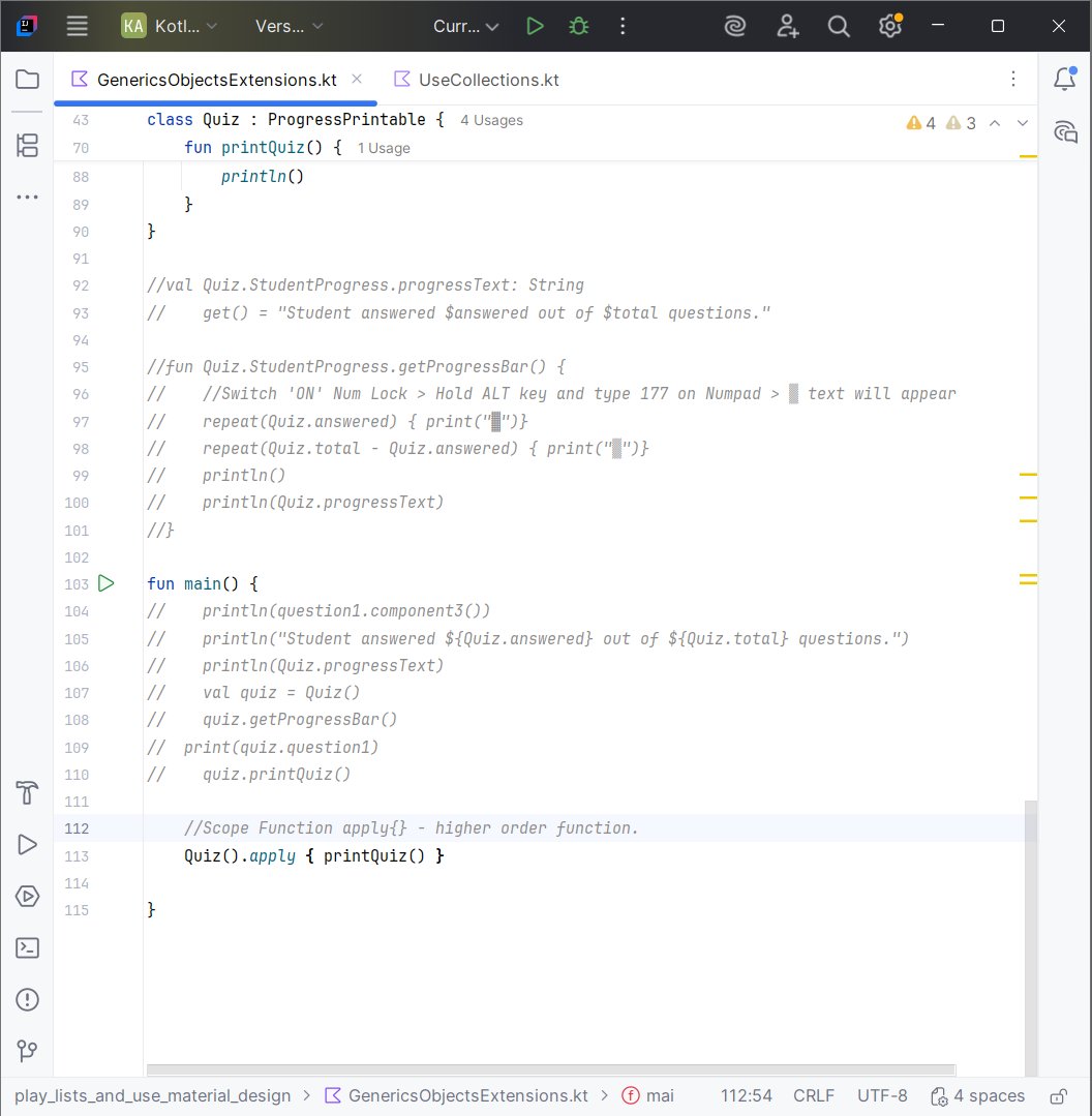 AnandDangwal12's tweet image. #Day19 #AndroidAppDevelopment #LearningInPublic 

✅Completed "Generics, objects, and extensions" android Code Lab. 
Learning Source = developer.android.com/courses/androi…

@AndroidStudio @AndroidDev @Android @github @kotlin @intellijidea