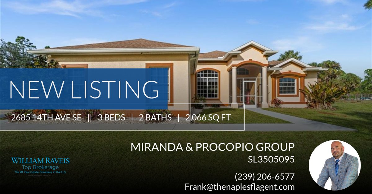 NaplesProcopio's tweet image. 📍 New Listing 📍 Take a look at this fantastic new property that just hit the market located at 2685 14th Ave Se in Naples. Reach out here or at (239) 206-6577 for more information homeforsale.at/2685_14TH_AVE_…