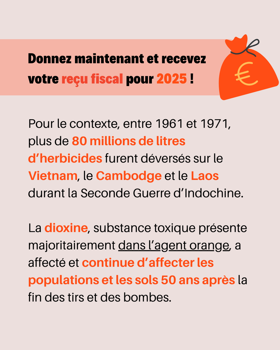 VietnamDioxine's tweet image. Donnez  maintenant et recevez votre reçu fiscal pour 2025, si vous payez des  impôts ! Ex : si vous donnez 100€, ça ne vous coûtera que 33€ en réalité  après déduction de vos impôts.

Merci de votre aide pour relayer cette cagnotte ! 🙌