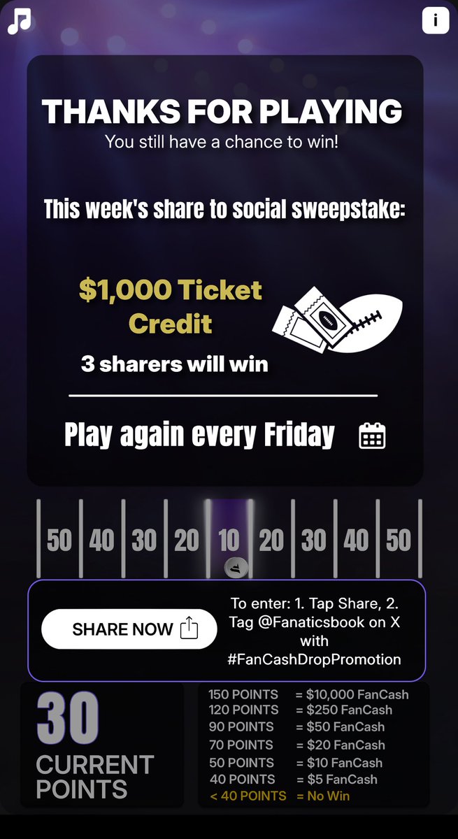 doesntplaygames's tweet photo. Play the #FanCashDropPromotion today

⁦@FanaticsBook⁩  https://t.co/MZbG5gdzir https://t.co/bhsty4bc6s