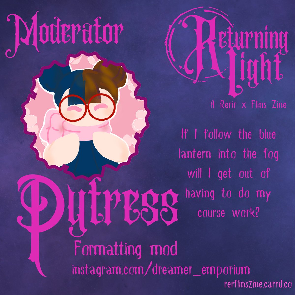 Returning light - a Rerflins Zine tweet media