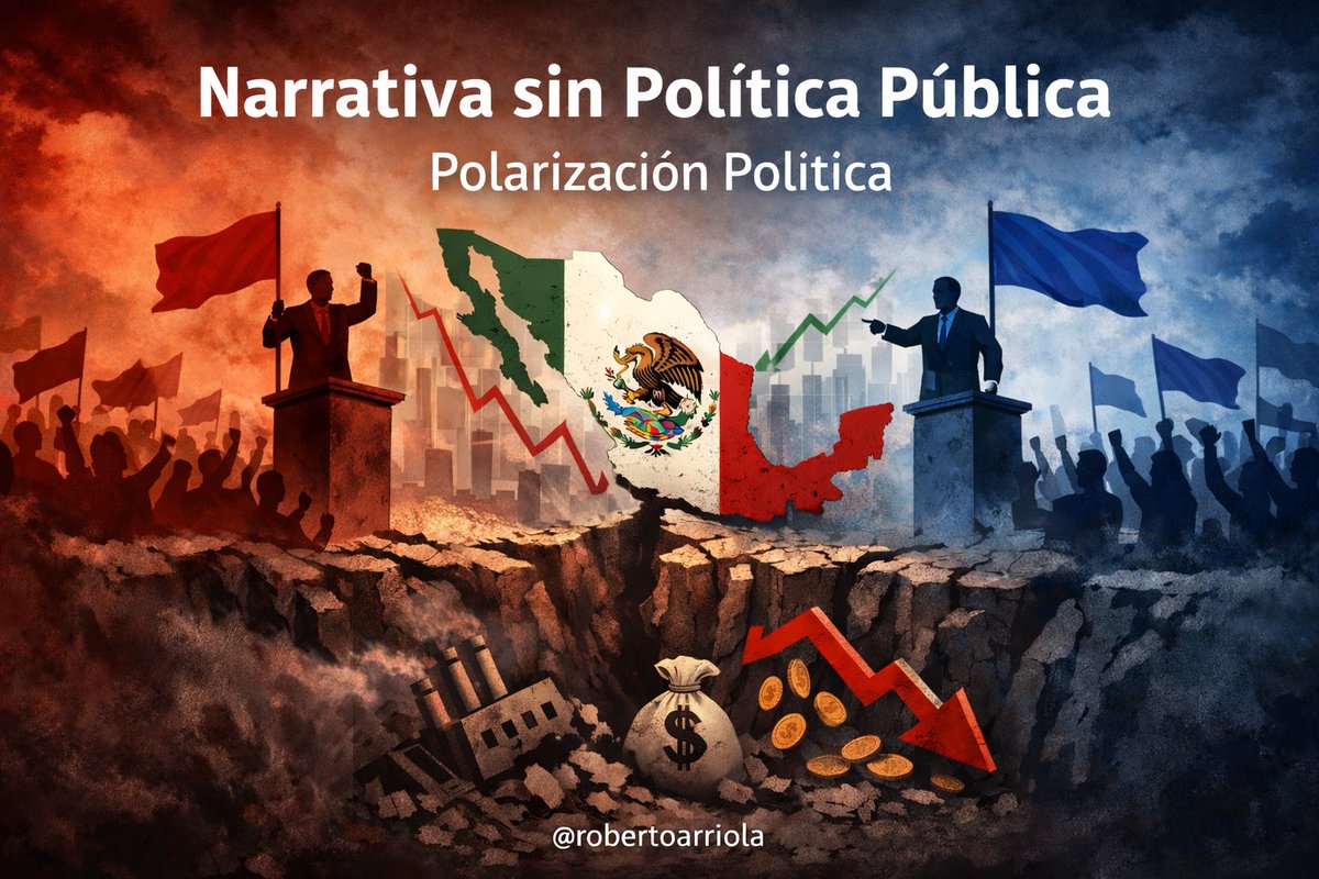Narrativa sin sustento en política pública.

En un entorno de Polarización Política, impacta la gobernanza económica.

Caso México como ejemplo de manual. 

#PolarizaciónPolítica #GobernanzaEconómica #EstadoDeDerecho #PolíticaPública #México #RuleOfLaw #Instituciones