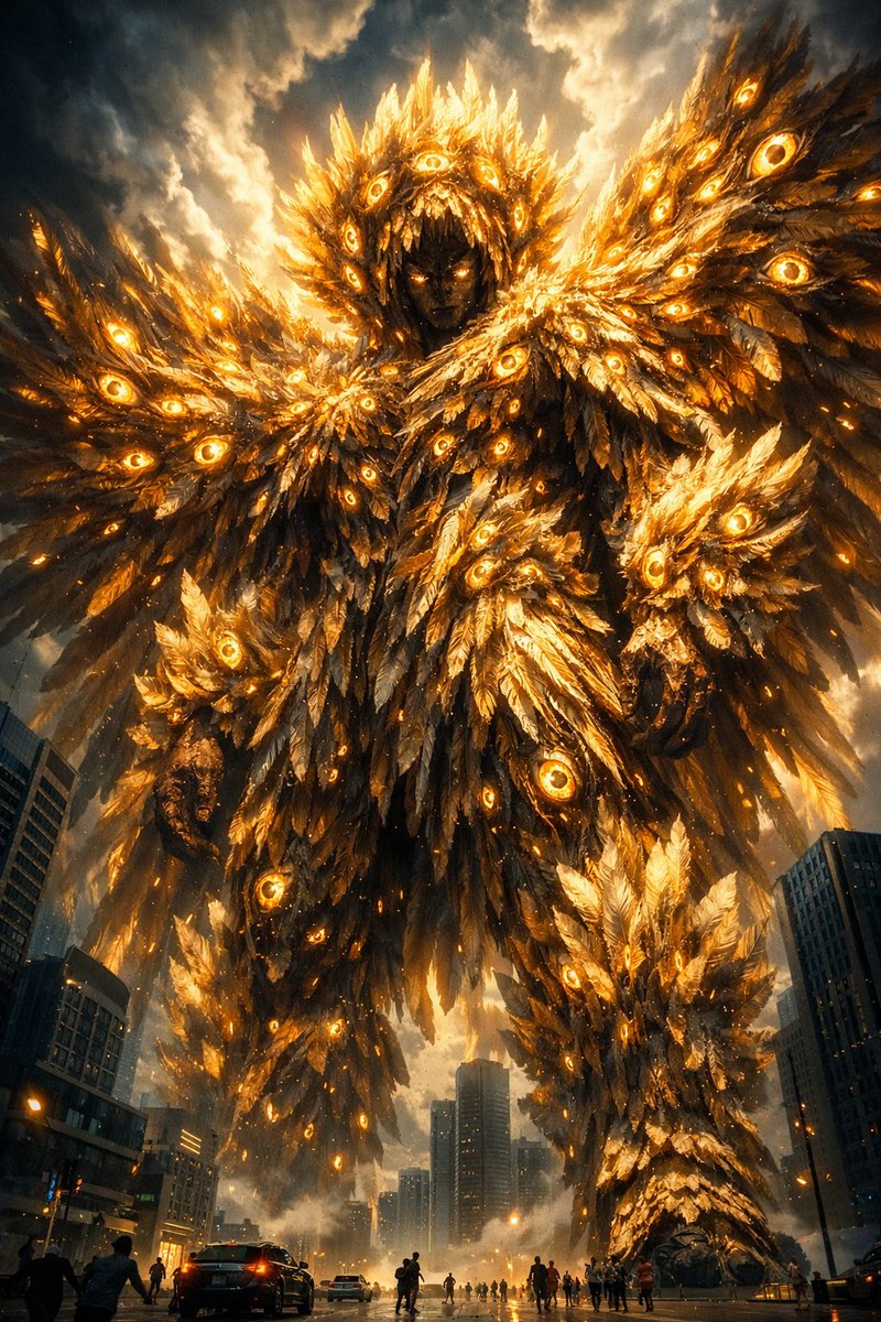 alpiravnsonn's tweet image. "The Descent of the Ophanim"

#ophanim #seraphim #colossal #biblical #celestial #angelic #divine #apocalyptic #wings #majestic #chatgpt #grok #AIart #AI #holy